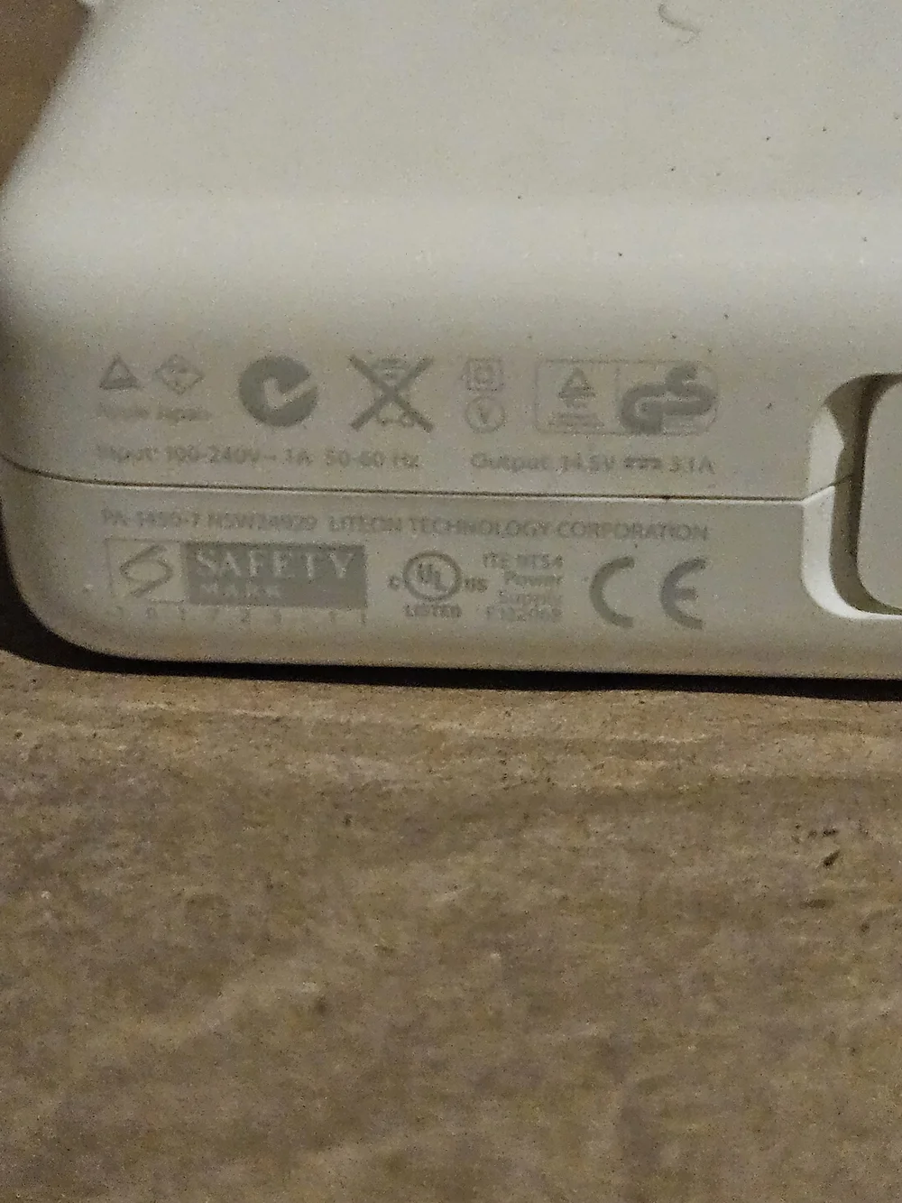 Apple White MagSafe Power Adapter with Attached Cable